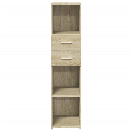 Hoge kast 30x42,5x124 cm bewerkt hout sonoma eikenkleurig - AllerleiShop