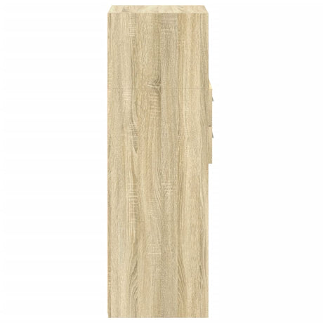 Hoge kast 30x42,5x124 cm bewerkt hout sonoma eikenkleurig - AllerleiShop