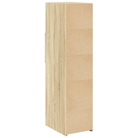 Hoge kast 30x42,5x124 cm bewerkt hout sonoma eikenkleurig - AllerleiShop