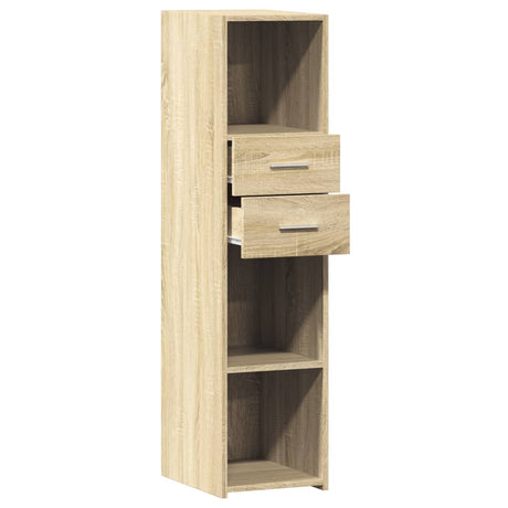 Hoge kast 30x42,5x124 cm bewerkt hout sonoma eikenkleurig - AllerleiShop