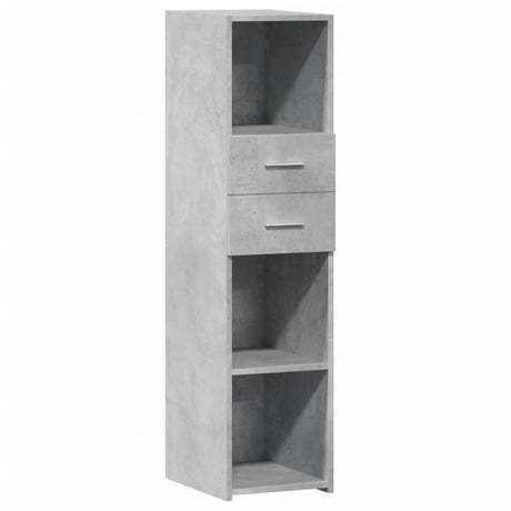 Hoge kast 30x42,5x124 cm bewerkt hout betongrijs - AllerleiShop