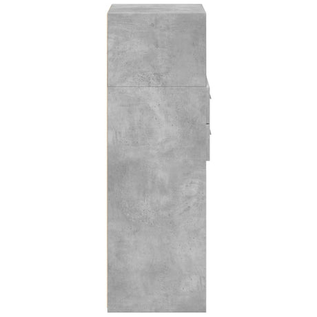 Hoge kast 30x42,5x124 cm bewerkt hout betongrijs - AllerleiShop