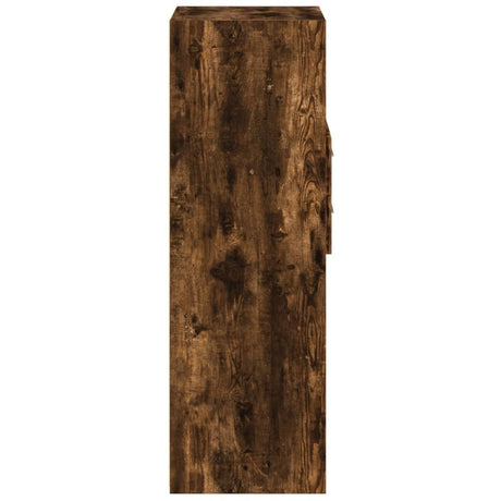 Hoge kast 30x42,5x124 cm bewerkt hout gerookt eikenkleurig - AllerleiShop