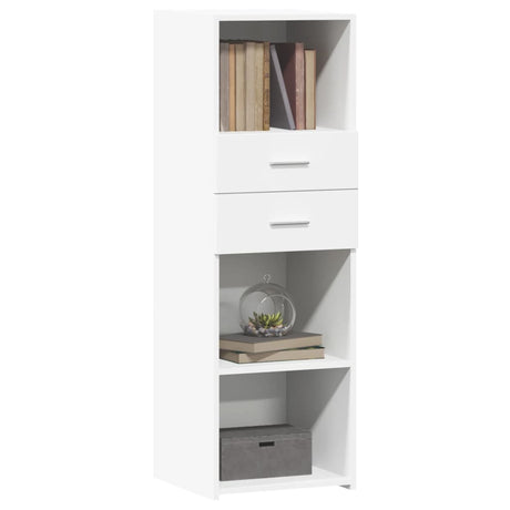 Hoge kast 40x42,5x124 cm bewerkt hout wit - AllerleiShop