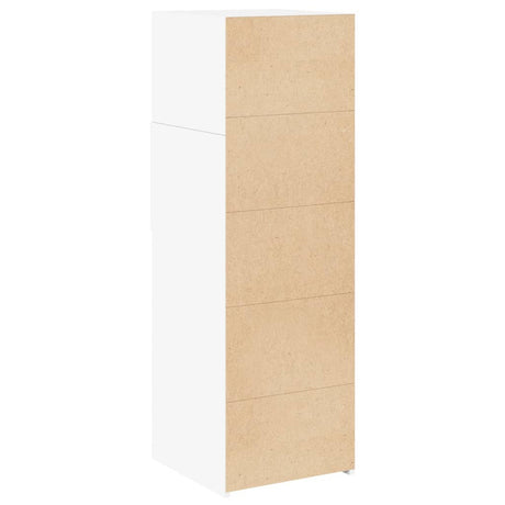 Hoge kast 40x42,5x124 cm bewerkt hout wit - AllerleiShop