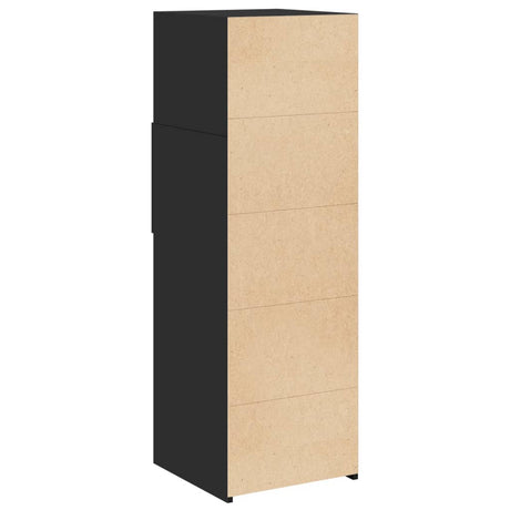 Hoge kast 40x42,5x124 cm bewerkt hout zwart - AllerleiShop