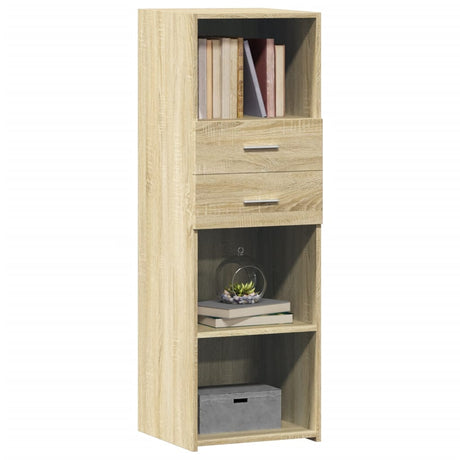 Hoge kast 40x42,5x124 cm bewerkt hout sonoma eikenkleurig - AllerleiShop