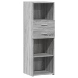 Hoge kast 40x42,5x124 cm bewerkt hout grijs sonoma eikenkleurig - AllerleiShop