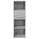 Hoge kast 40x42,5x124 cm bewerkt hout grijs sonoma eikenkleurig - AllerleiShop