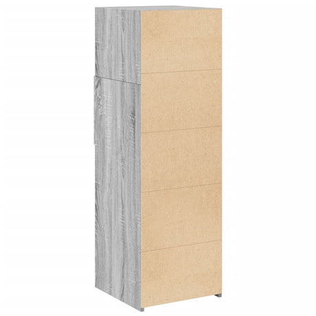 Hoge kast 40x42,5x124 cm bewerkt hout grijs sonoma eikenkleurig - AllerleiShop