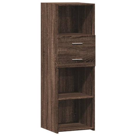 Hoge kast 40x42,5x124 cm bewerkt hout bruin eikenkleurig - AllerleiShop