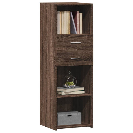 Hoge kast 40x42,5x124 cm bewerkt hout bruin eikenkleurig - AllerleiShop