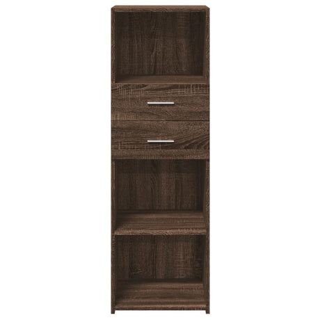 Hoge kast 40x42,5x124 cm bewerkt hout bruin eikenkleurig - AllerleiShop