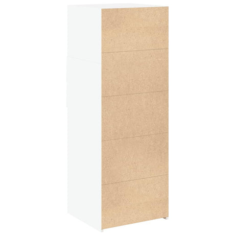 Hoge kast 45x42,5x124 cm bewerkt hout wit - AllerleiShop