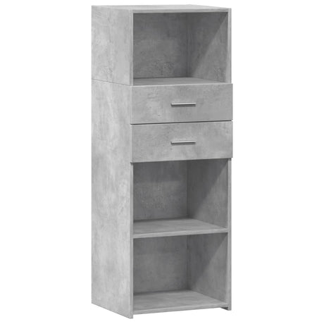 Hoge kast 45x42,5x124 cm bewerkt hout betongrijs - AllerleiShop