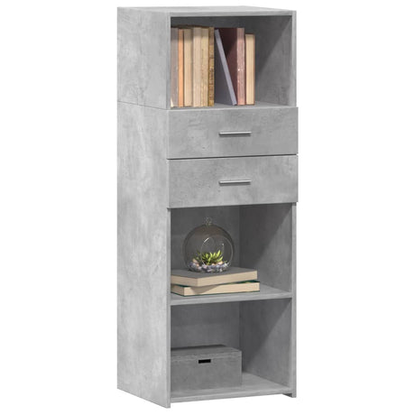 Hoge kast 45x42,5x124 cm bewerkt hout betongrijs - AllerleiShop