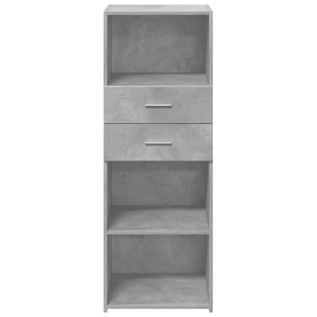 Hoge kast 45x42,5x124 cm bewerkt hout betongrijs - AllerleiShop