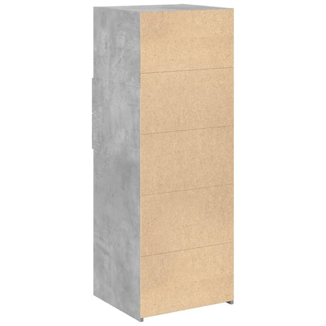 Hoge kast 45x42,5x124 cm bewerkt hout betongrijs - AllerleiShop