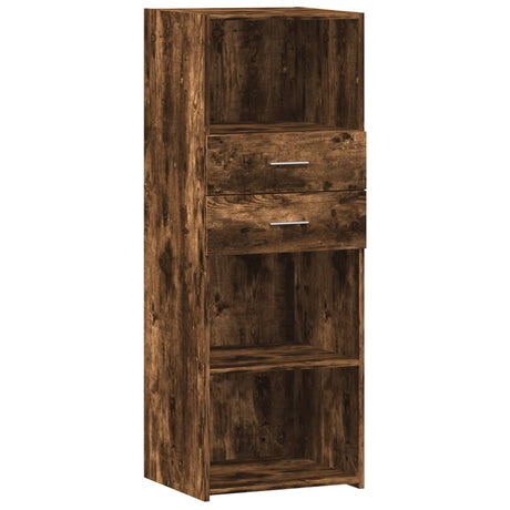 Hoge kast 45x42,5x124 cm bewerkt hout gerookt eikenkleurig - AllerleiShop