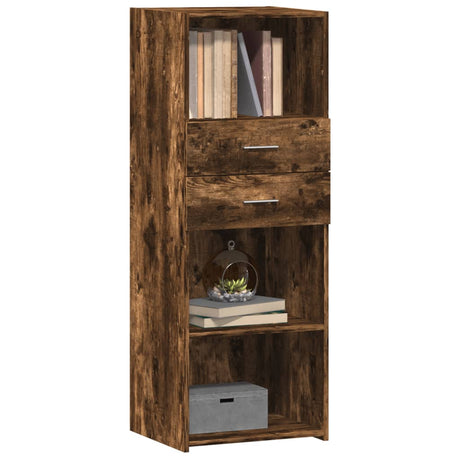 Hoge kast 45x42,5x124 cm bewerkt hout gerookt eikenkleurig - AllerleiShop