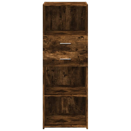 Hoge kast 45x42,5x124 cm bewerkt hout gerookt eikenkleurig - AllerleiShop