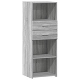 Hoge kast 45x42,5x124 cm bewerkt hout grijs sonoma eikenkleurig - AllerleiShop