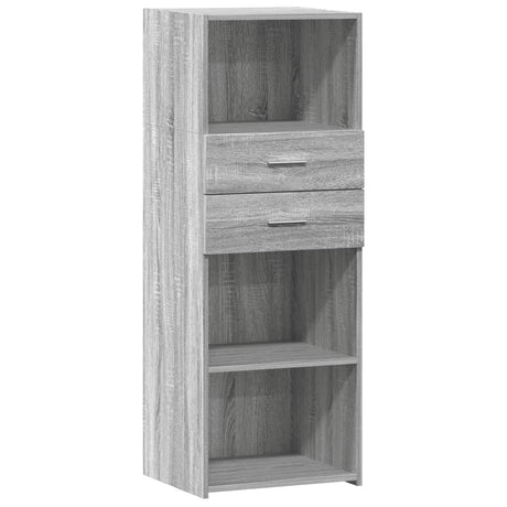 Hoge kast 45x42,5x124 cm bewerkt hout grijs sonoma eikenkleurig - AllerleiShop