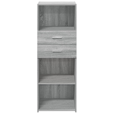 Hoge kast 45x42,5x124 cm bewerkt hout grijs sonoma eikenkleurig - AllerleiShop