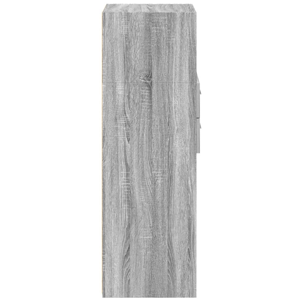 Hoge kast 45x42,5x124 cm bewerkt hout grijs sonoma eikenkleurig - AllerleiShop