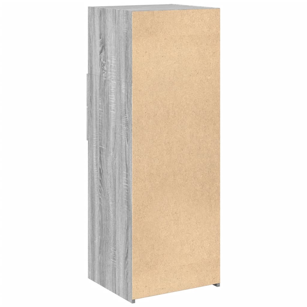 Hoge kast 45x42,5x124 cm bewerkt hout grijs sonoma eikenkleurig - AllerleiShop