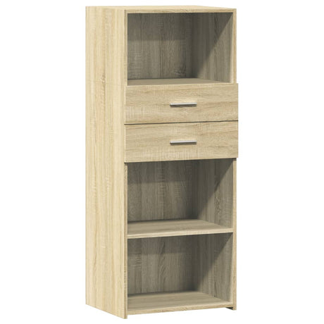 Hoge kast 50x42,5x124 cm bewerkt hout sonoma eikenkleurig - AllerleiShop