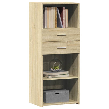 Hoge kast 50x42,5x124 cm bewerkt hout sonoma eikenkleurig - AllerleiShop