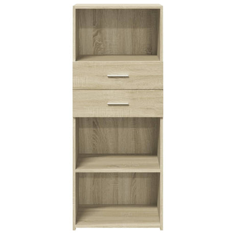 Hoge kast 50x42,5x124 cm bewerkt hout sonoma eikenkleurig - AllerleiShop