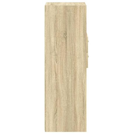 Hoge kast 50x42,5x124 cm bewerkt hout sonoma eikenkleurig - AllerleiShop