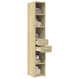 Hoge kast 30x42,5x185 cm bewerkt hout sonoma eikenkleurig - AllerleiShop