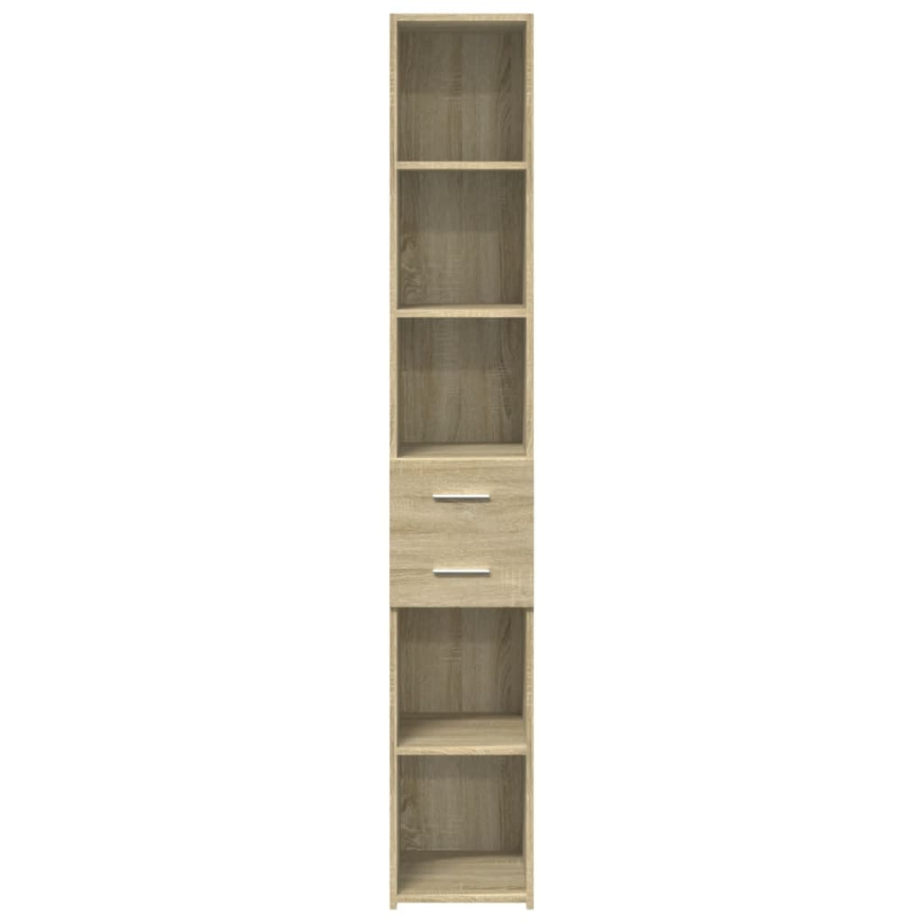 Hoge kast 30x42,5x185 cm bewerkt hout sonoma eikenkleurig - AllerleiShop