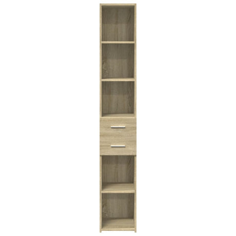 Hoge kast 30x42,5x185 cm bewerkt hout sonoma eikenkleurig - AllerleiShop