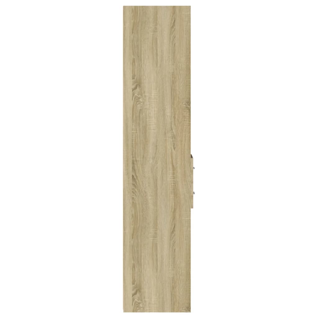 Hoge kast 30x42,5x185 cm bewerkt hout sonoma eikenkleurig - AllerleiShop