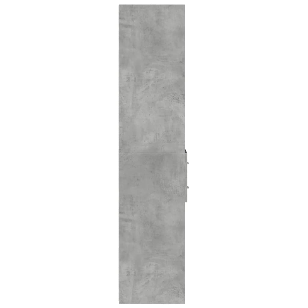 Hoge kast 30x42,5x185 cm bewerkt hout betongrijs - AllerleiShop