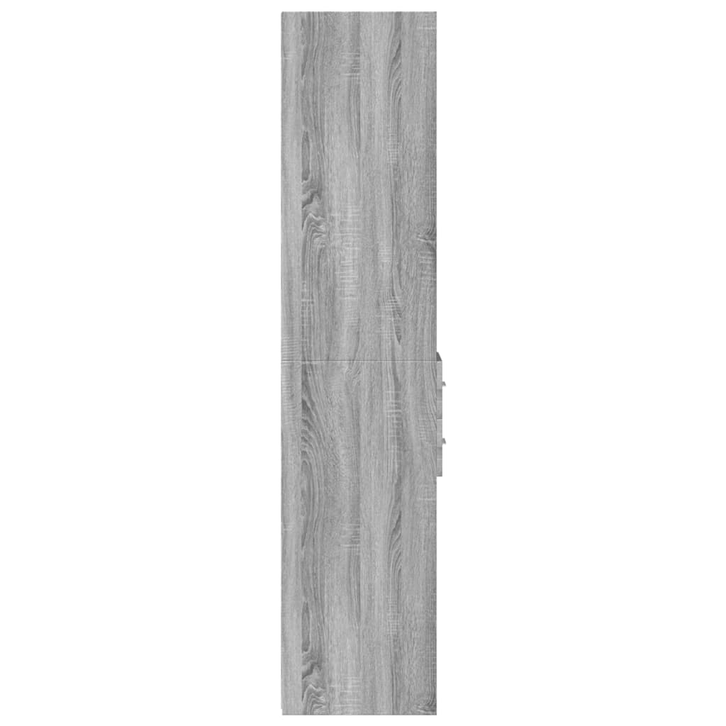 Hoge kast 30x42,5x185 cm bewerkt hout grijs sonoma eikenkleur - AllerleiShop