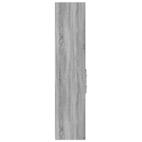 Hoge kast 30x42,5x185 cm bewerkt hout grijs sonoma eikenkleur - AllerleiShop