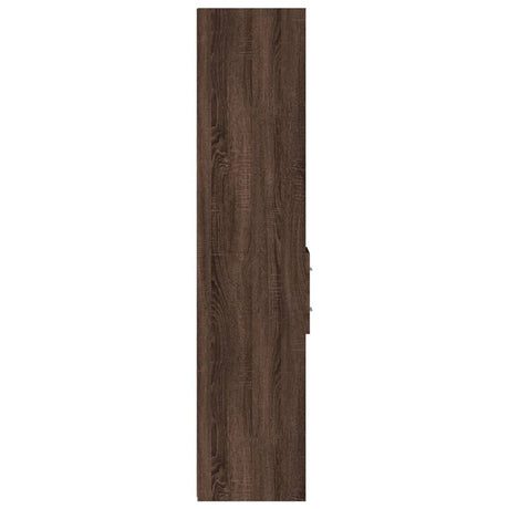 Hoge kast 30x42,5x185 cm bewerkt hout bruin eikenkleurig - AllerleiShop