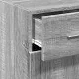 Dressoir 30x42,5x93 cm bewerkt hout grijs sonoma eikenkleurig - AllerleiShop