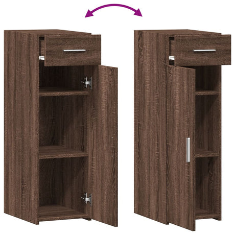 Dressoir 30x42,5x93 cm bewerkt hout bruin eikenkleur - AllerleiShop