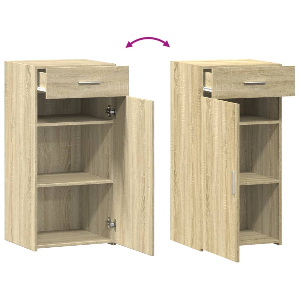 Dressoir 45x42,5x93 cm bewerkt hout sonoma eikenkleurig - AllerleiShop