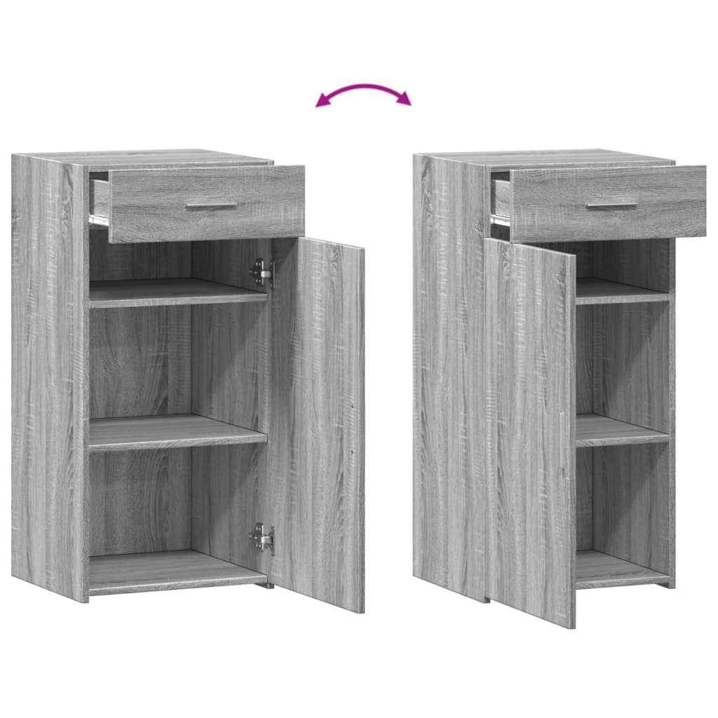 Dressoir 45x42,5x93 cm bewerkt hout grijs sonoma eikenkleurig - AllerleiShop