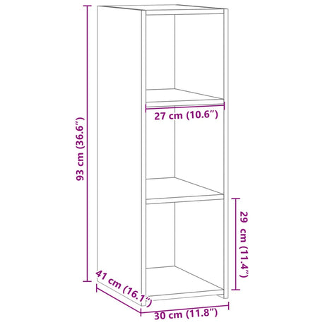 Dressoir 30x41x93 cm bewerkt hout wit - AllerleiShop