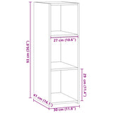 Dressoir 30x41x93 cm bewerkt hout sonoma eikenkleurig - AllerleiShop