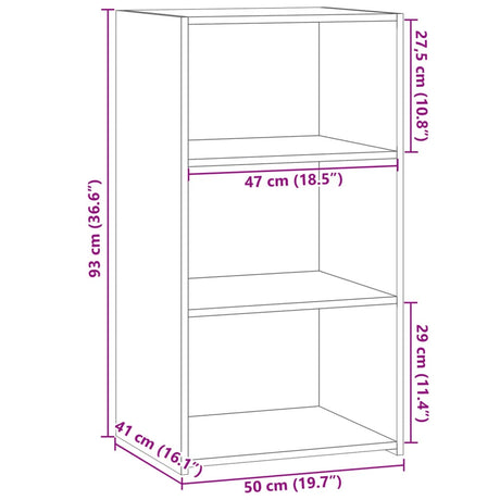 Dressoir 50x41x93 cm bewerkt hout wit - AllerleiShop