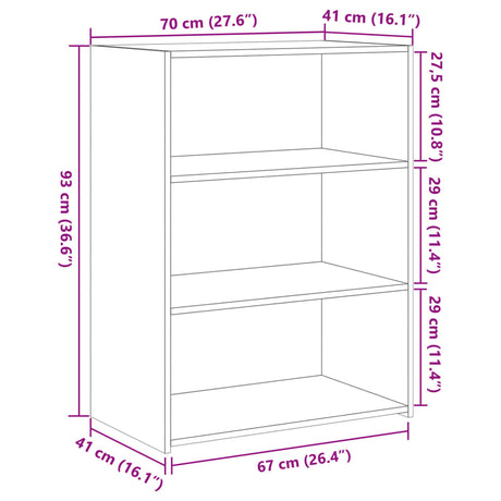 Dressoir 70x41x93 cm bewerkt hout zwart - AllerleiShop